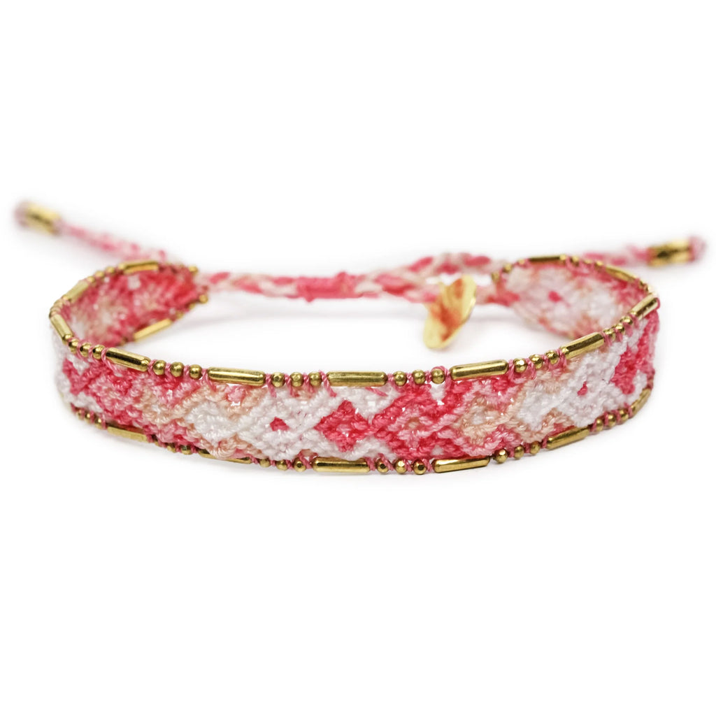 Bali Friendship Bracelet - Sherbet Peach